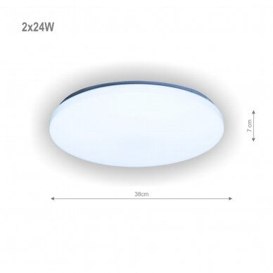 Sopot 2x24W потолочный круглый  светодиодный светильник 1