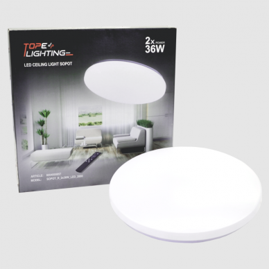 Round LED ceiling light "SOPOT" 2x36W 13