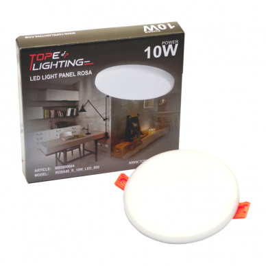 Reccesed round LED panel "ROSA" 10W 6