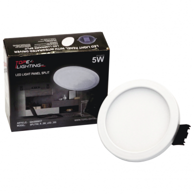 Reccesed round LED panel "SPLIT" 5W 6