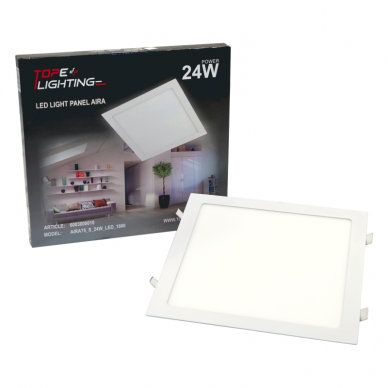 Reccesed square LED panel "AIRA" 24W 7