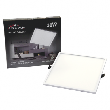 Reccesed square LED panel "SPLIT" 30W 6