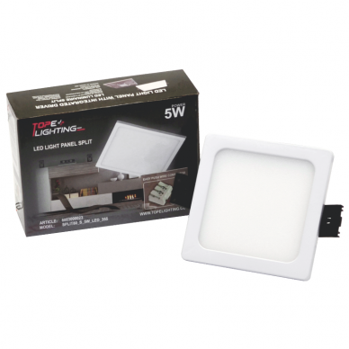 Sisseehitatud neljakandiline LED-paneel "SPLIT" 5W 6