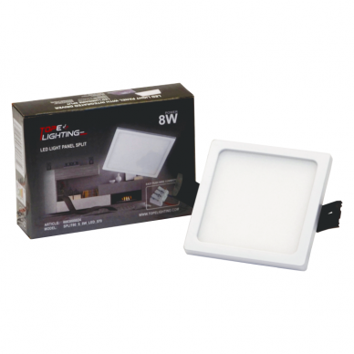 Reccesed square LED panel "SPLIT" 8W 6