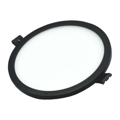 Reccesed round black LED panel "SPLIT" 16W 3