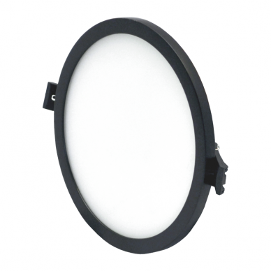 Reccesed round black LED panel "SPLIT" 16W 2