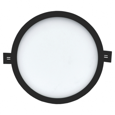 Reccesed round black LED panel "SPLIT" 16W 1