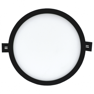 Reccesed round black LED panel "SPLIT" 22W 1