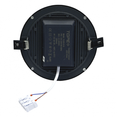 Reccesed round black LED panel "SPLIT" 22W 5