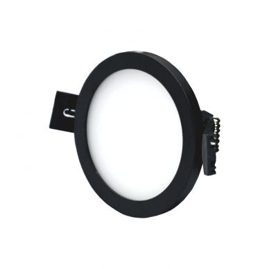 Reccesed round black LED panel "SPLIT" 5W 2