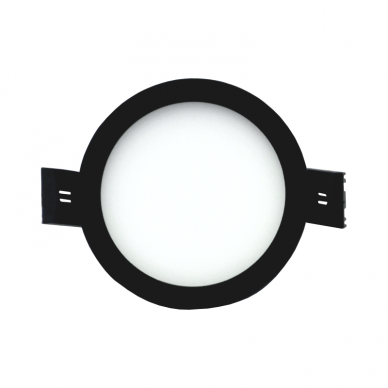 Reccesed round black LED panel "SPLIT" 5W 1