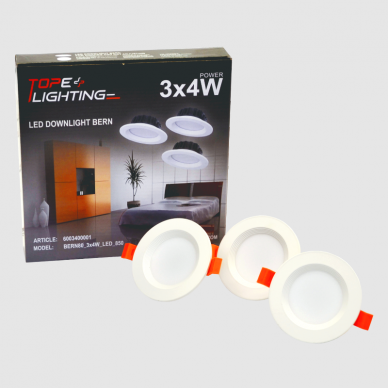 Reccesed round LED downlight "BERN" 3X4W 5