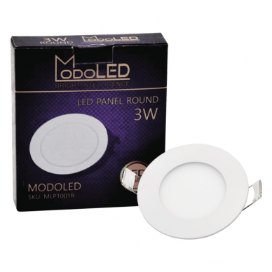 Reccesed round LED panel "MODOLED" 3W 7