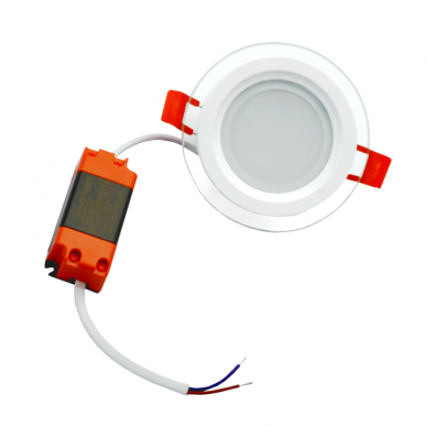 Reccesed round LED panel with glass "MODOLED" 6W 5