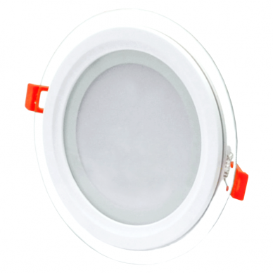 Reccesed round LED panel with glass "VESTA" 12W 3