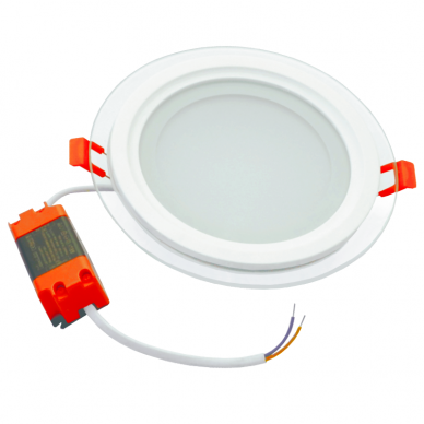 Reccesed round LED panel with glass "VESTA" 12W 5