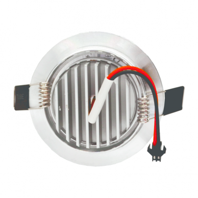 Reccesed round metal LED downlight "LENS" 3W 4