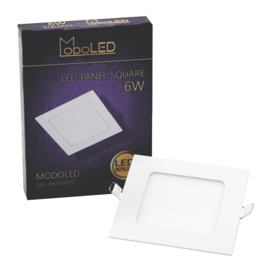 Iebūvējamais kvadrāts LED panelis "MODOLED" 6W 7