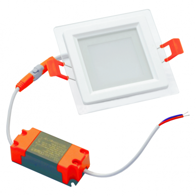 Reccesed square LED panel with glass "MODOLED" 6W 4