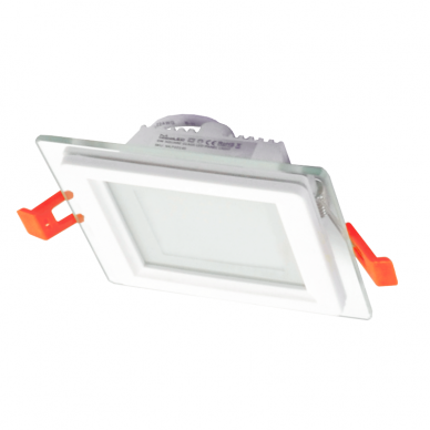 Reccesed square LED panel with glass "VESTA" 6W