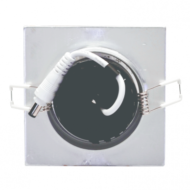 Recessed square metal LED downlight "LENS" 3W 4