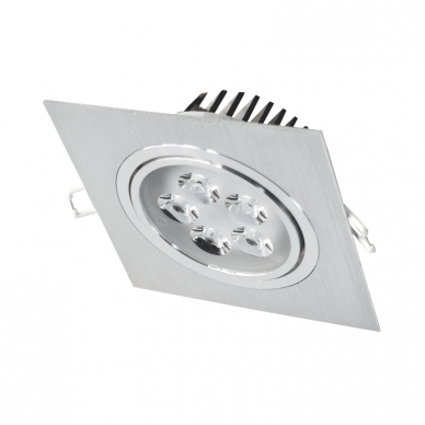 Recessed square metal LED downlight "LENS" 5W