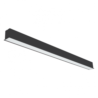 Reccesed linear LED black luminaire "ESNA" 40W