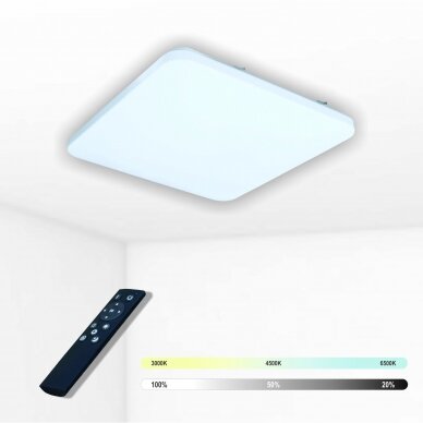 Square LED ceiling light "SOPOT" 2x24W