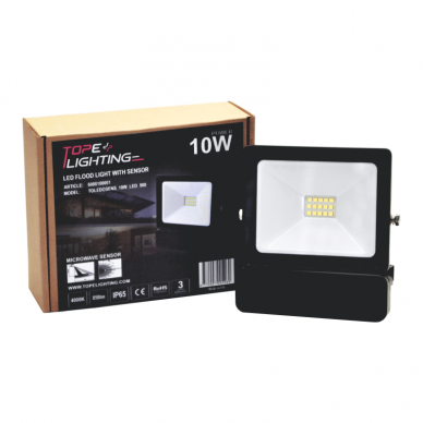 LED floodlight with microwave sensor "TOLEDOSENS" 10W 6