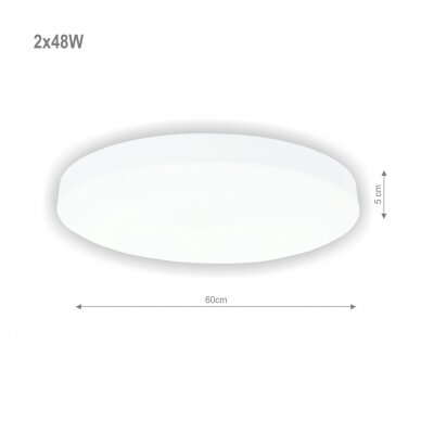 Lubinis baltas LED šviestuvas "BOSTON" 2x48W 1