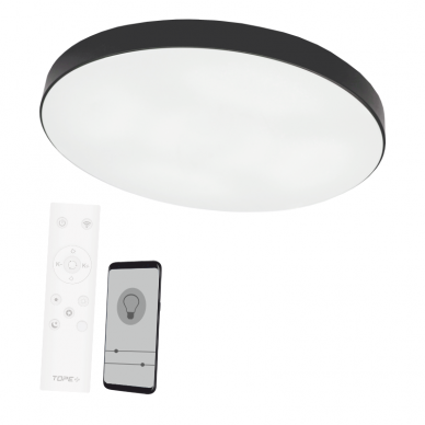 Plafonveida melns LED gaismeklis "BOLTON" 48W